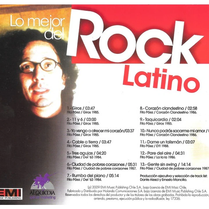 FITO PÁEZ - LO MEJOR DEL ROCK LATINO / CD 2