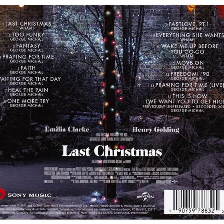 GEORGE MICHAEL - LAST CHRISTMAS  (THE ORIGINAL MOTION PICTURE SOUNDTRACK) / CD 2