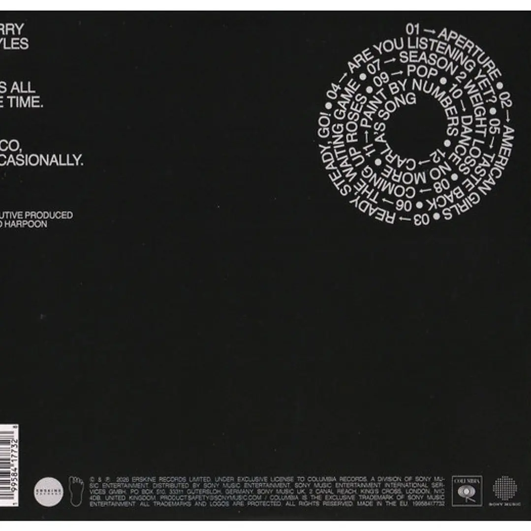 HARRY STYLES - KISS ALL THE TIME. DISCO, OCCASIONALLY. / CD 2