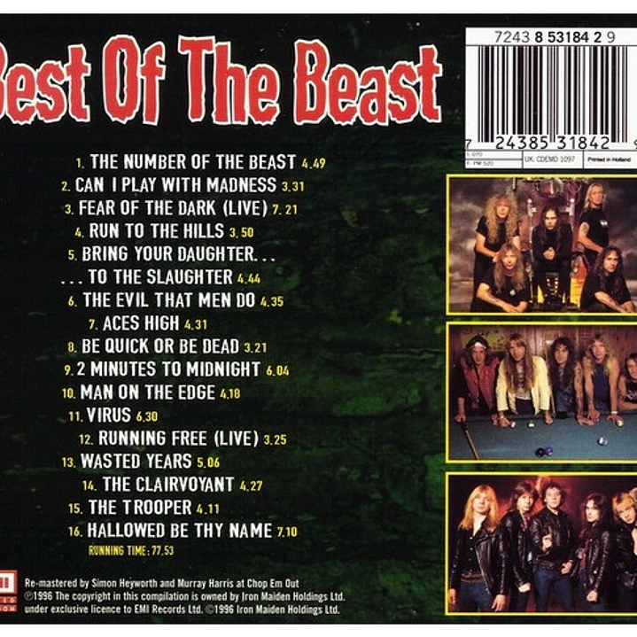 IRON MAIDEN - BEST OF THE BEAST / CD 2