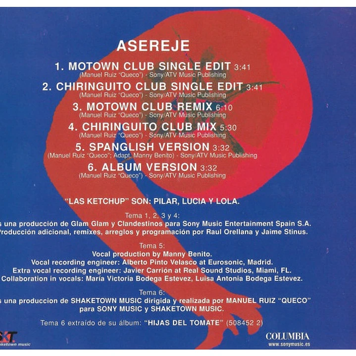 LAS KETCHUP - ASEREJE (REMIXES) / CD 2