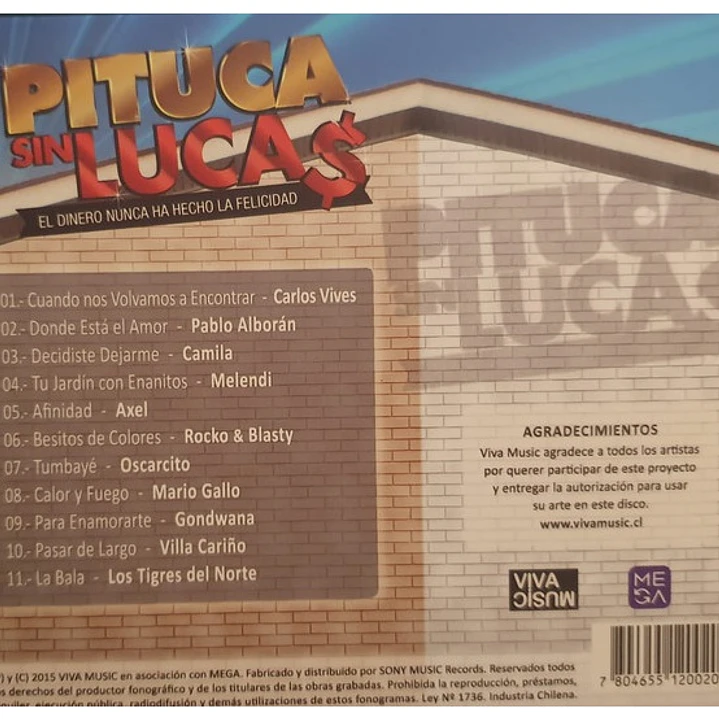 PITUCA SIN LUCAS, EL DINERO NUNCA HA HECHO LA FELICIDAD - VARIOS / CD 3