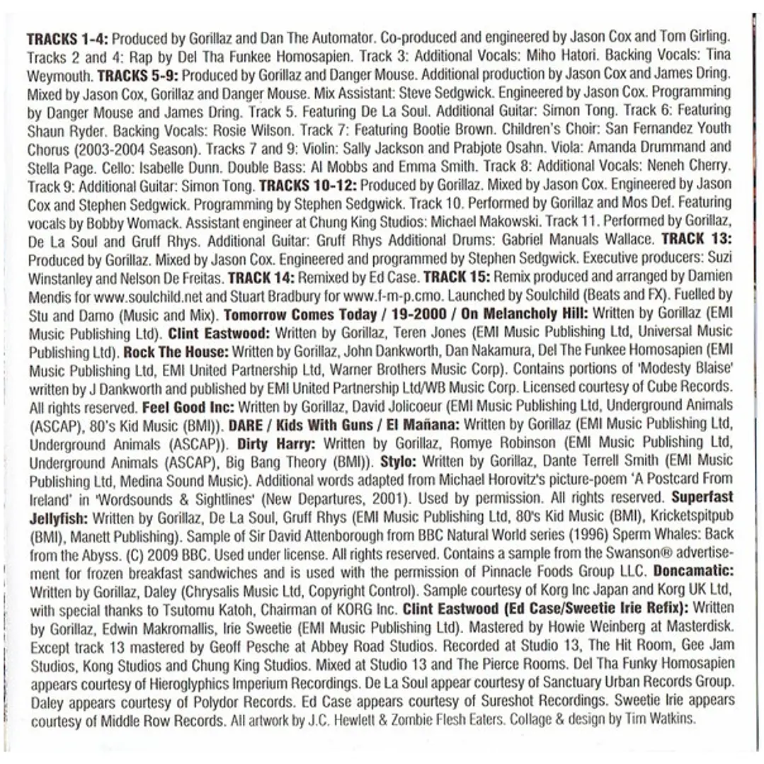 GORILLAZ - THE SINGLES COLLECTION 2001-2011 / CD 5