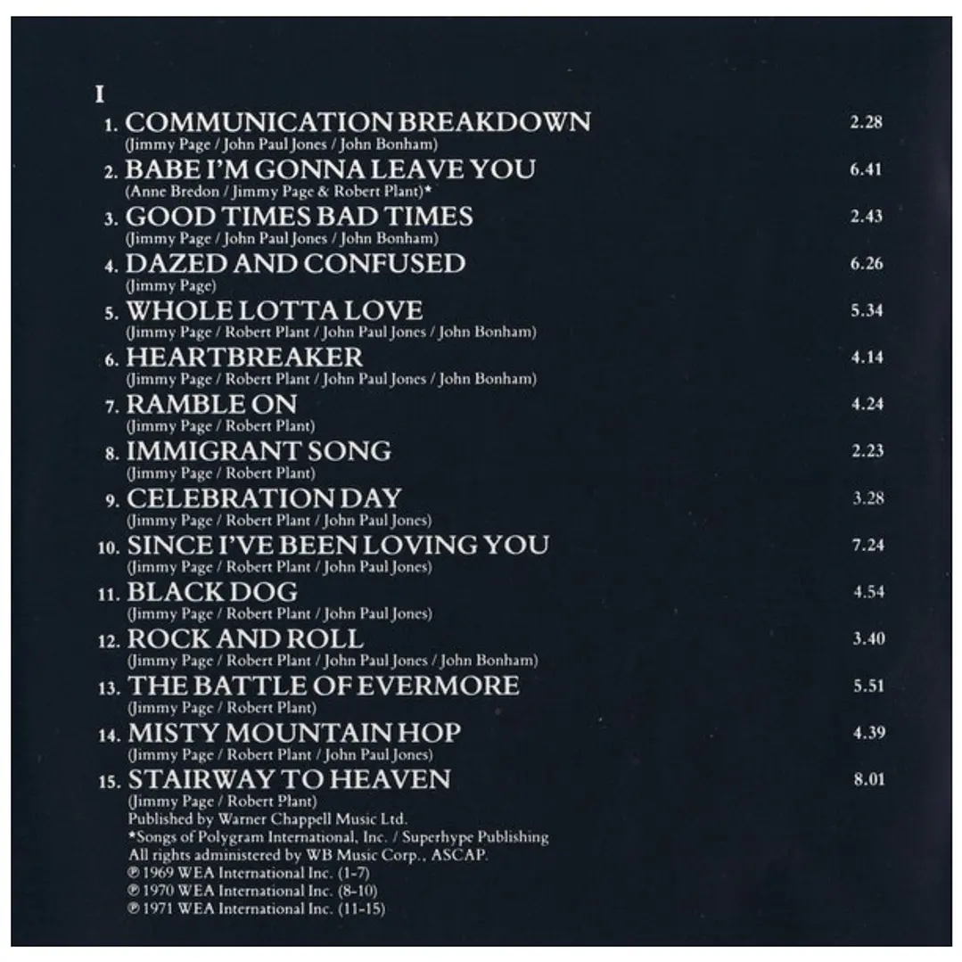 LED ZEPPELIN - REMASTERS / CD 5