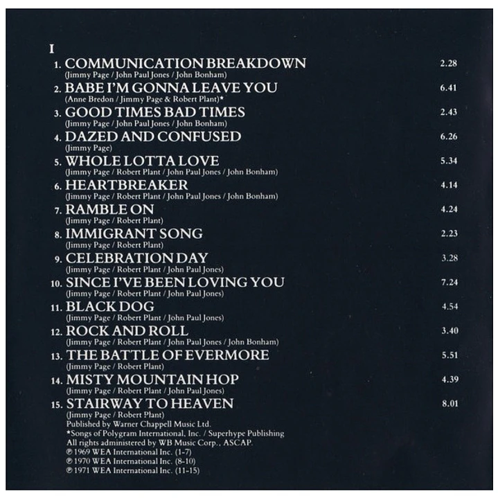 LED ZEPPELIN - REMASTERS / CD 5