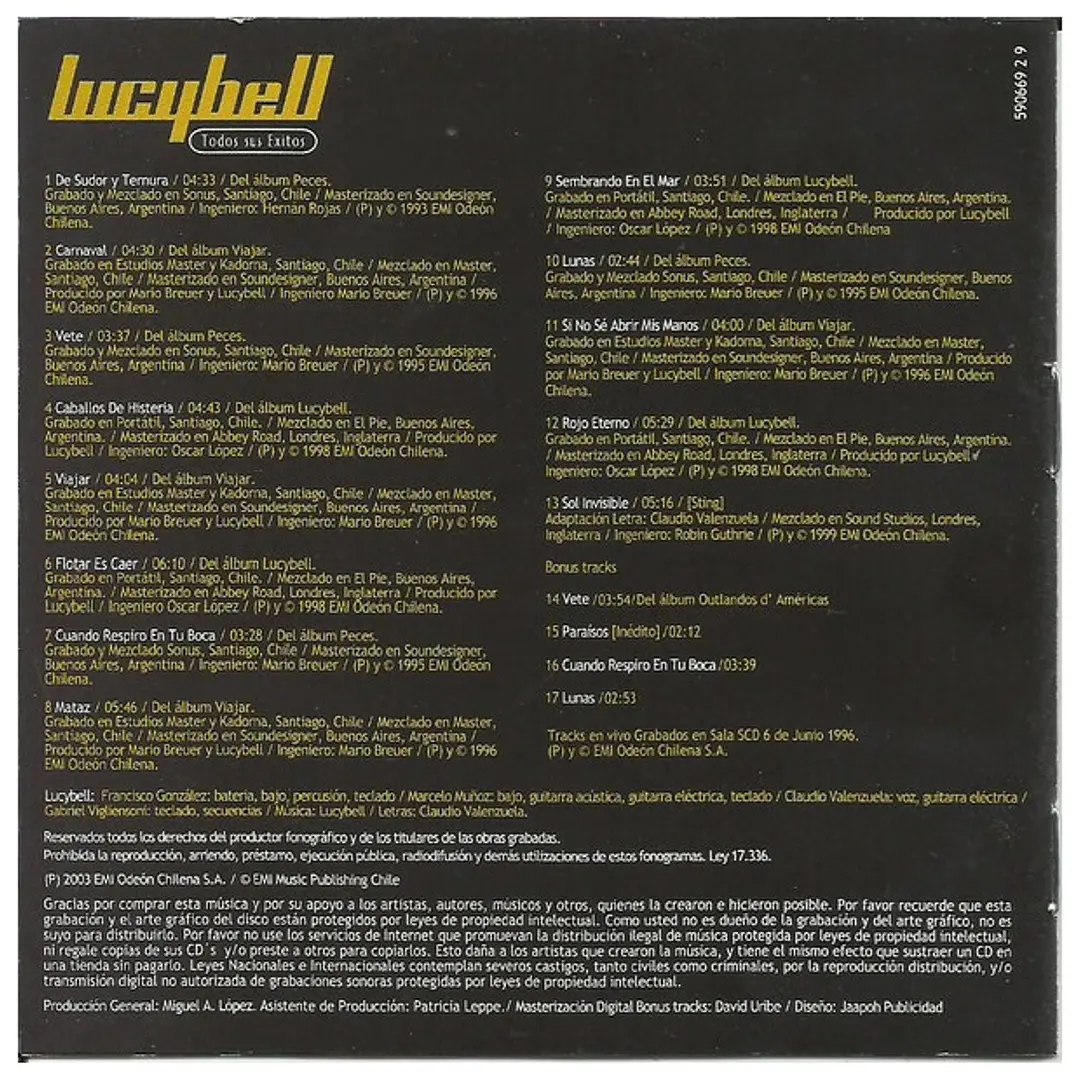 LUCYBELL - TODOS SUS EXITOS / CD 5