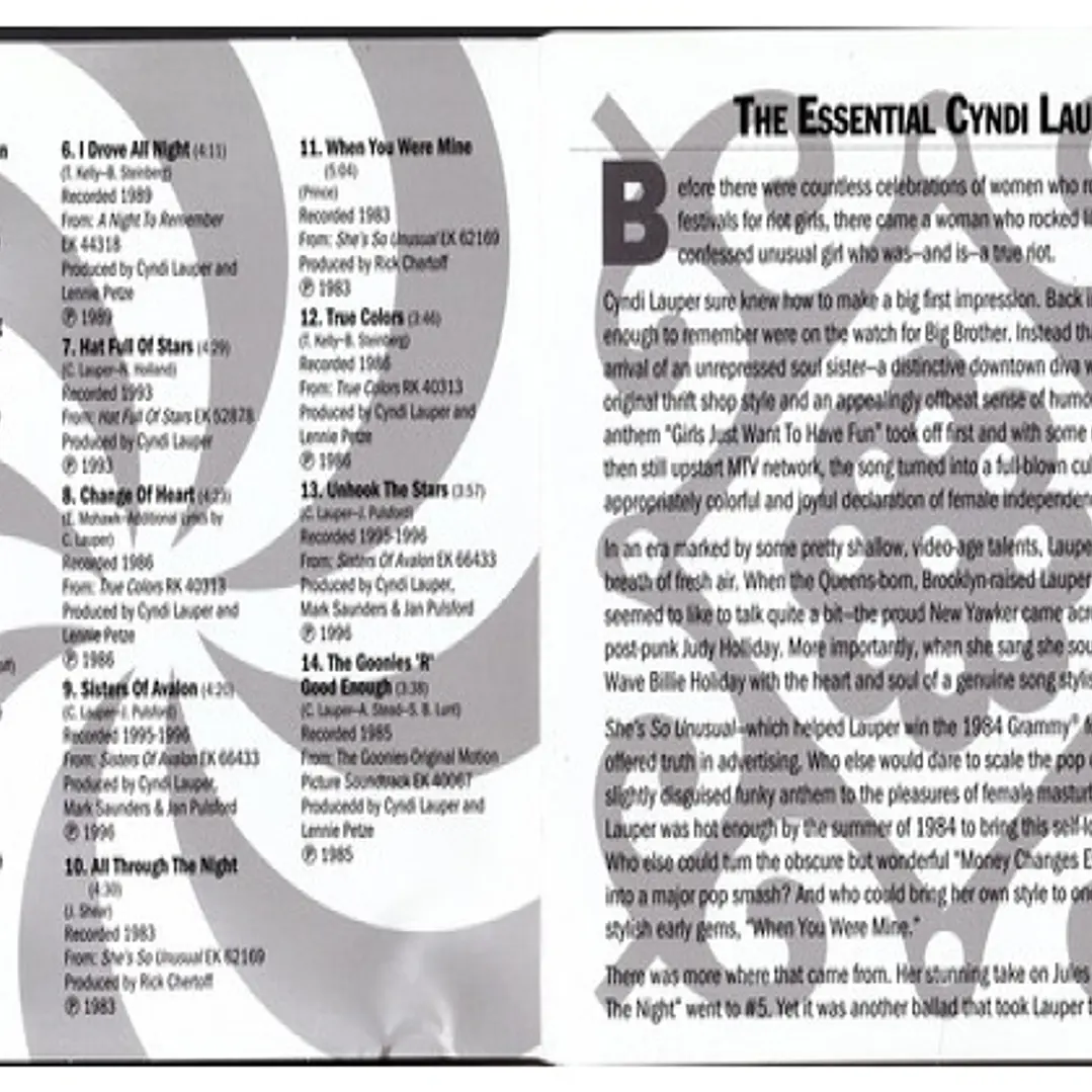CYNDI LAUPER - THE ESSENTIAL CYNDI LAUPER / CD 8