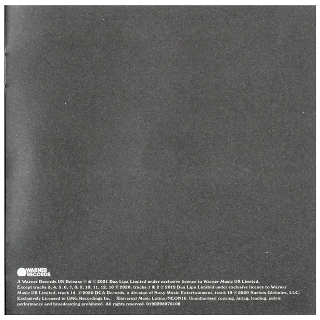 DUA LIPA - FUTURE NOSTALGIA - THE MOONLIGHT EDITION / CD 7