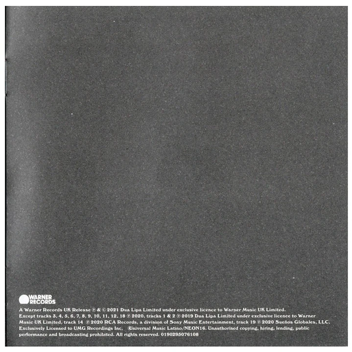 DUA LIPA - FUTURE NOSTALGIA - THE MOONLIGHT EDITION / CD 7