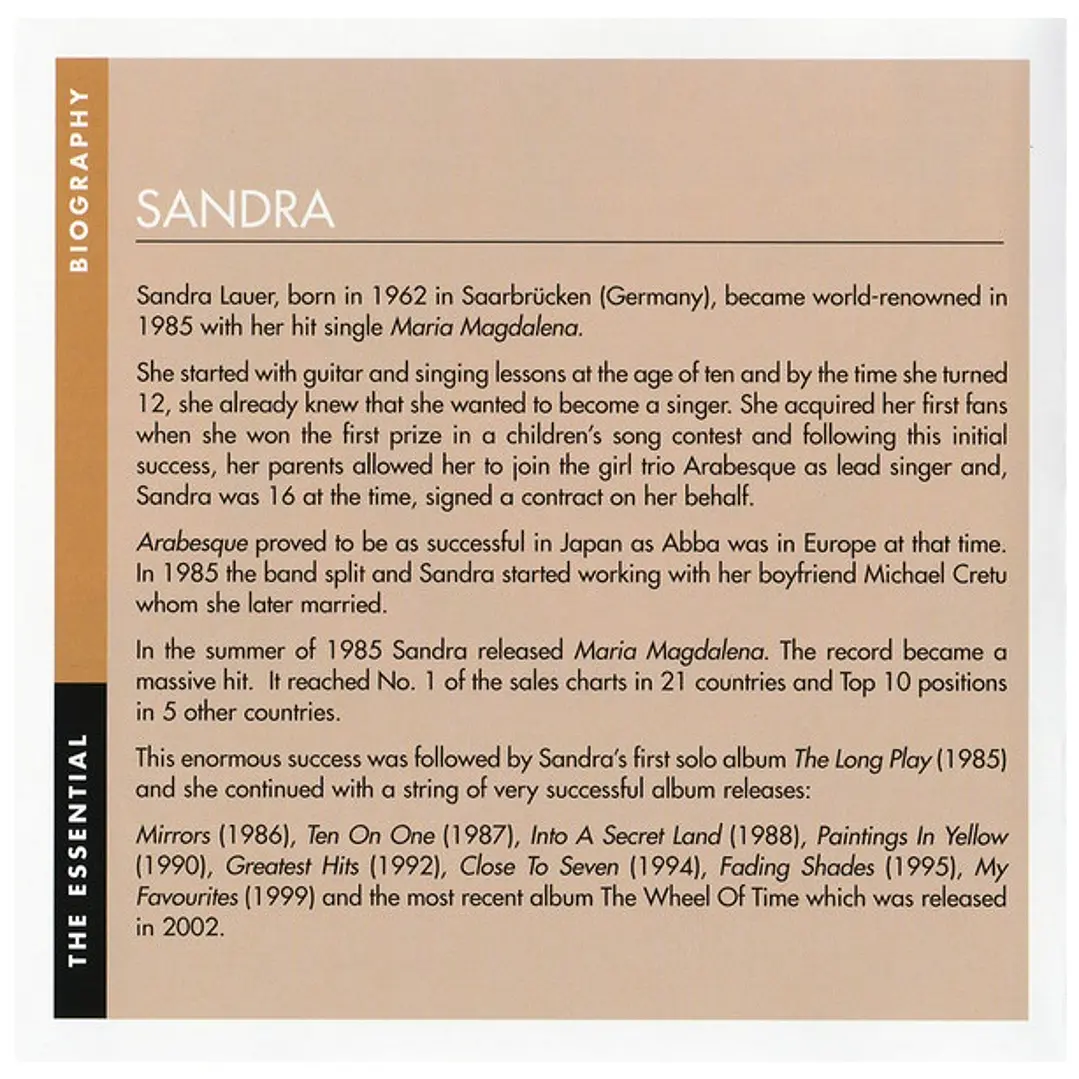 SANDRA - THE ESSENTIAL / CD 5