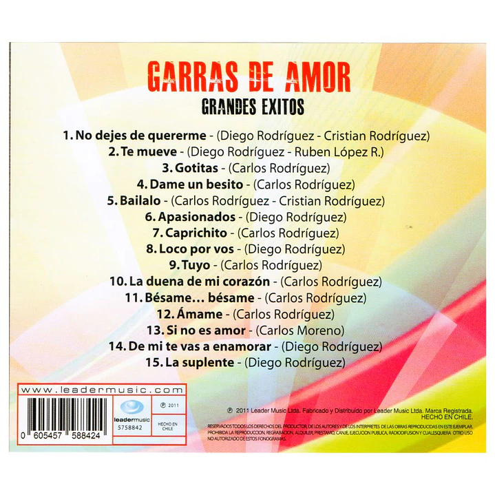 GARRAS DE AMOR - GRANDES EXITOS / CD 2