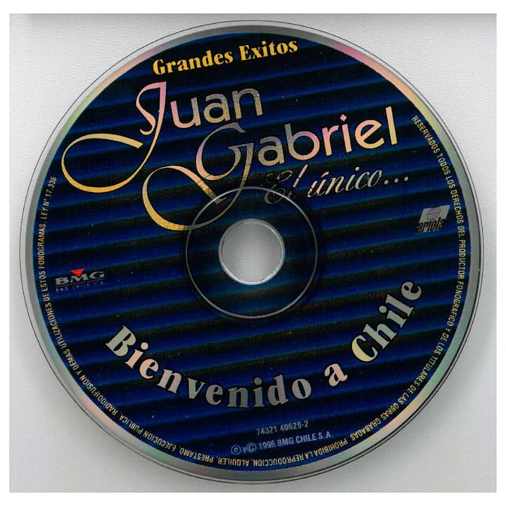 JUAN GABRIEL - GRANDES ÉXITOS: EL ÚNICO, BIENVENIDO A CHILE / CD 3