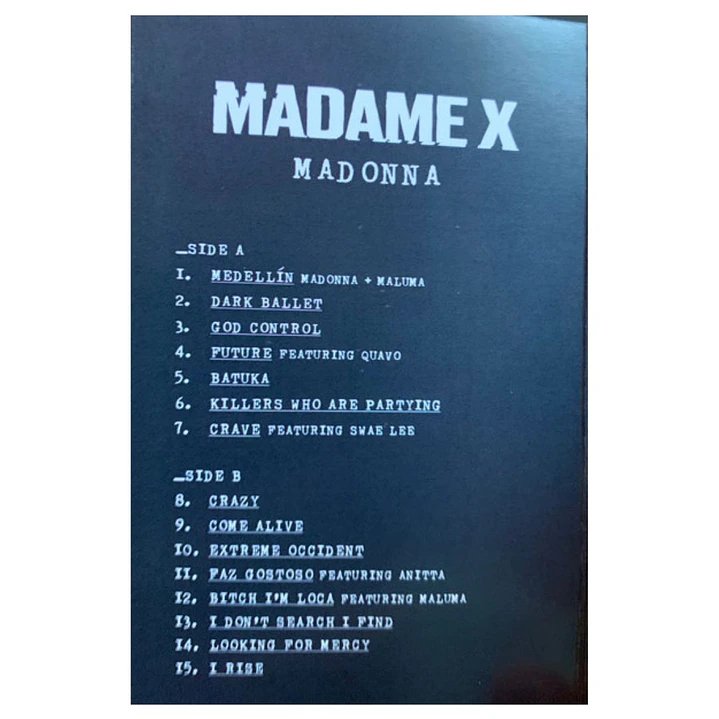MADONNA - MADAME X / CASSETTE 3