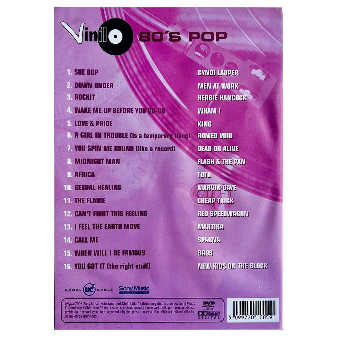 VINILO 80'S POP - VARIOS / DVD 2