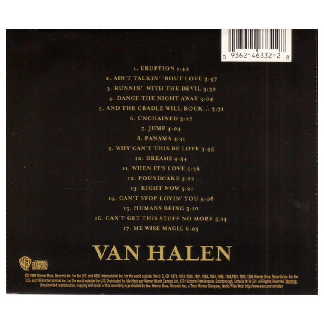 VAN HALEN - BEST OF VOLUME I / CD 2
