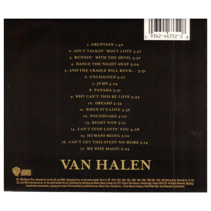 VAN HALEN - BEST OF VOLUME I / CD 2