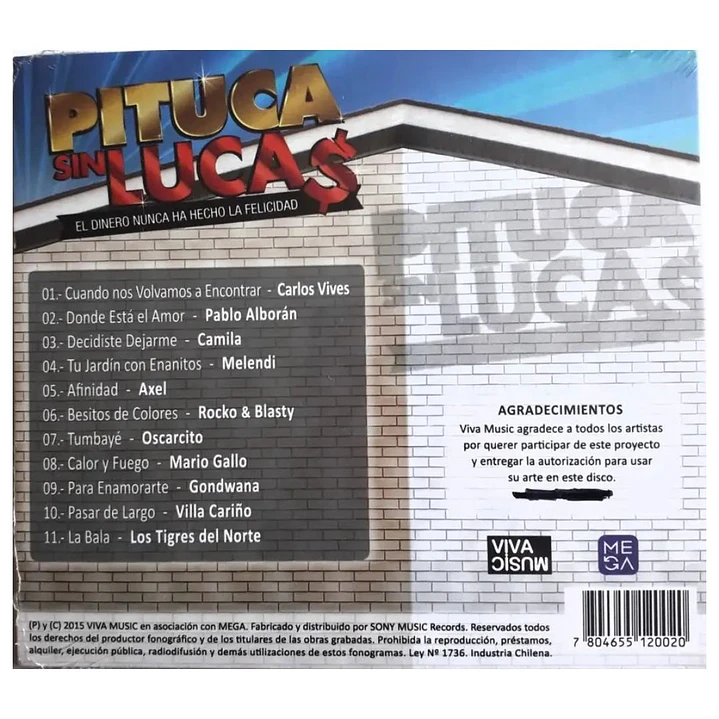 PITUCA SIN LUCAS - MUSICA DE LA TELESERIE / CD 2