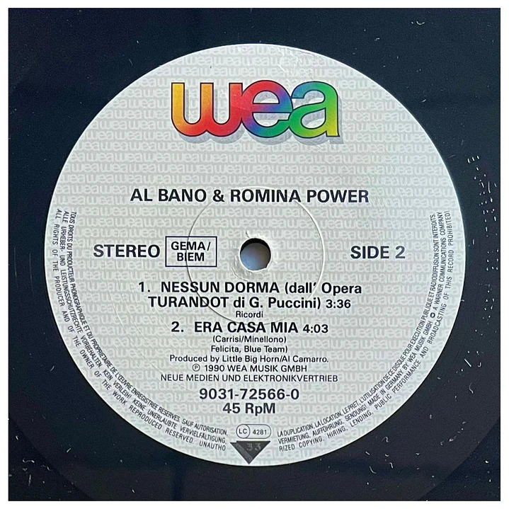AL BANO & ROMINA POWER - FOTOGRAFIA / VINILO USADO 4