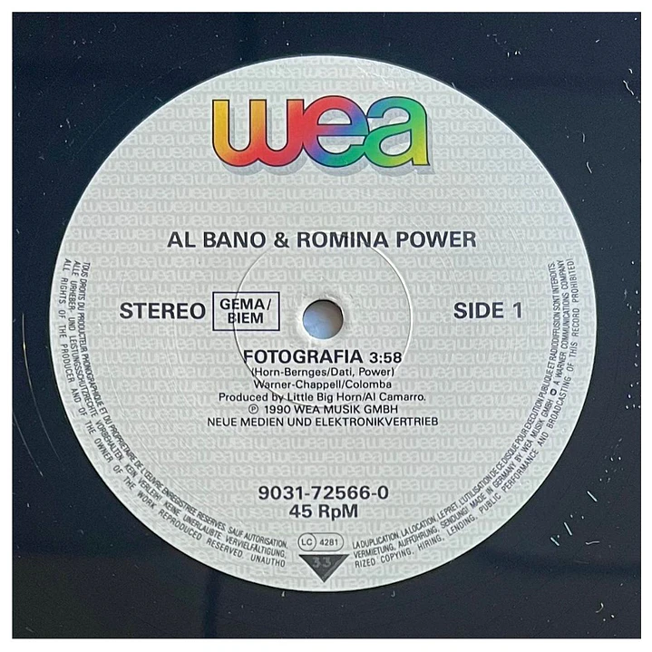 AL BANO & ROMINA POWER - FOTOGRAFIA / VINILO USADO 3