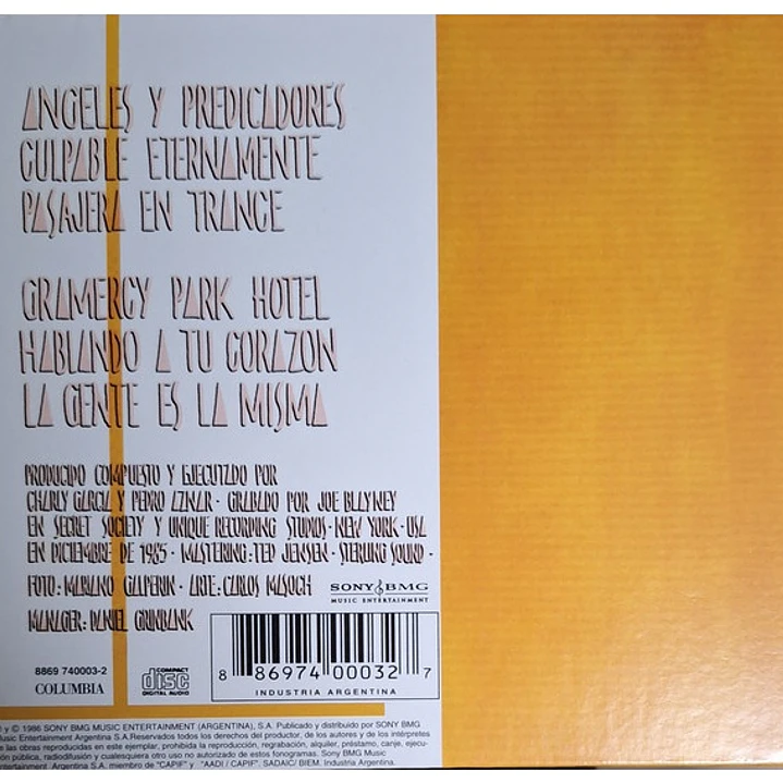 CHARLY GARCIA & PEDRO AZNAR - TANGO (DIGIPACK) / CD 2