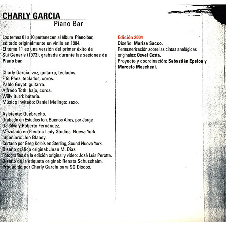 CHARLY GARCIA - PIANO BAR / CD 2