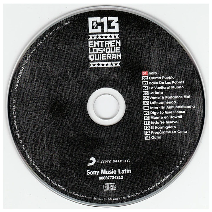 CALLE 13 - ENTREN LOS QUE QUIERAN / CD 3