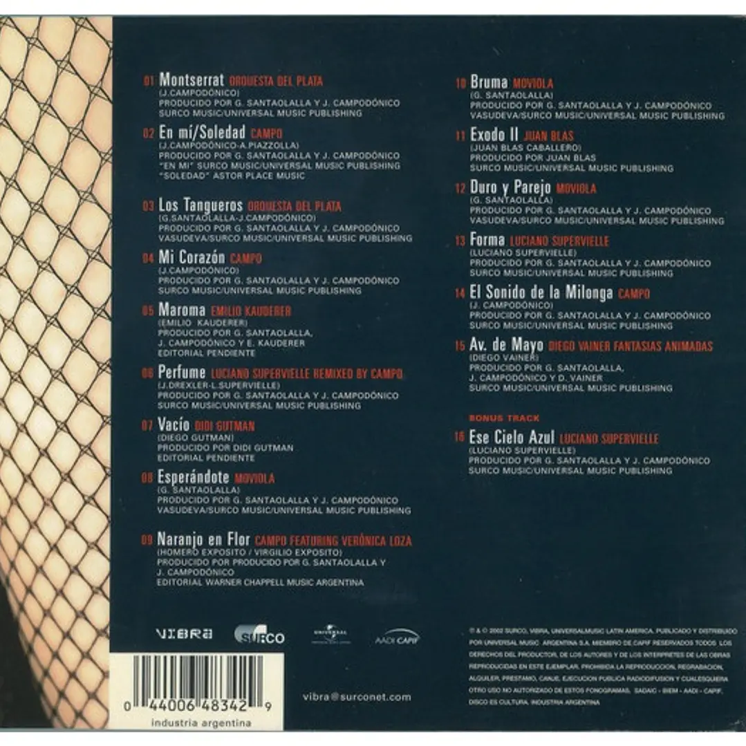 BAJOFONDO TANGOCLUB - BAJOFONDO TANGOCLUB (DIGIPACK) / CD 4