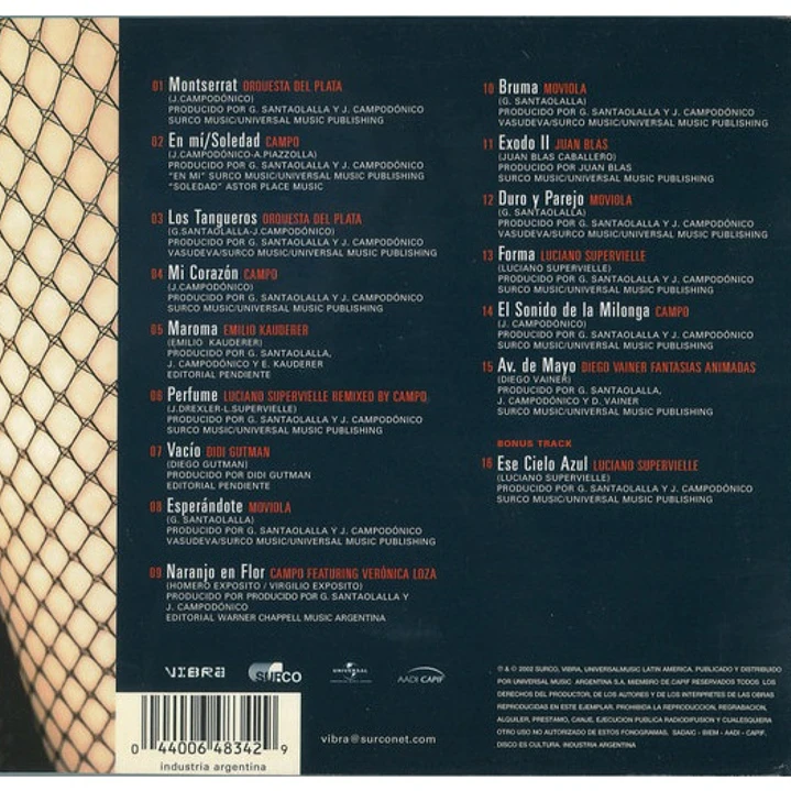 BAJOFONDO TANGOCLUB - BAJOFONDO TANGOCLUB (DIGIPACK) / CD 4