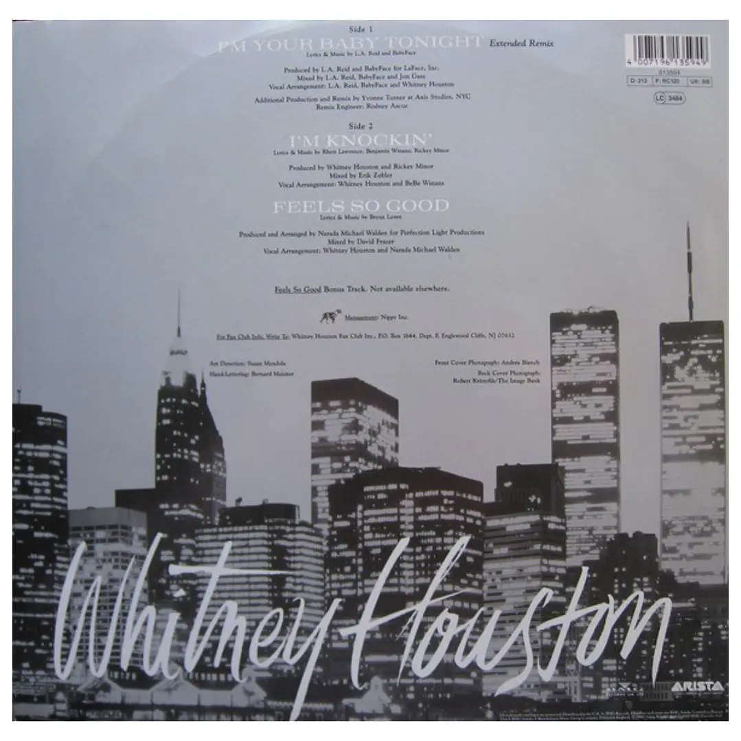 WHITNEY HOUSTON - I'M YOUR BABY TONIGHT / 12
