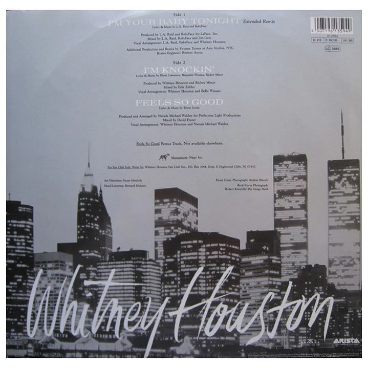 WHITNEY HOUSTON - I'M YOUR BABY TONIGHT / 12