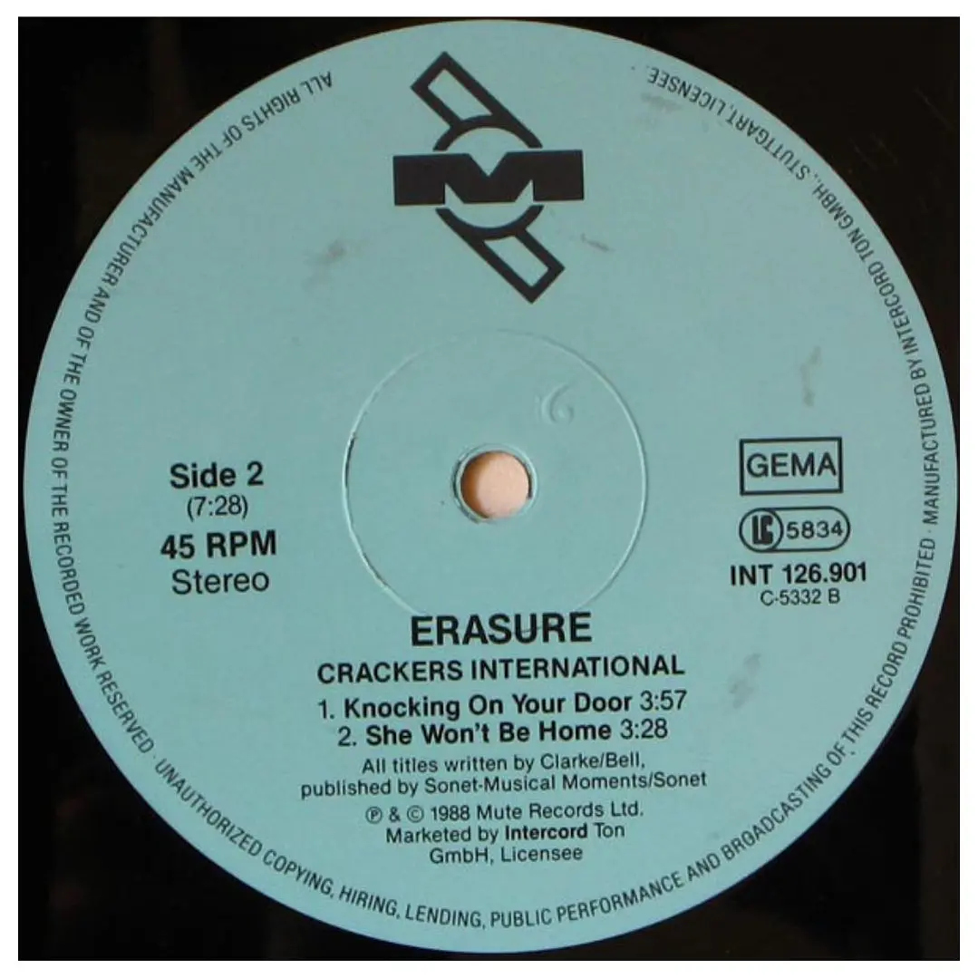 ERASURE - CRACKERS INTERNATIONAL EP / 12