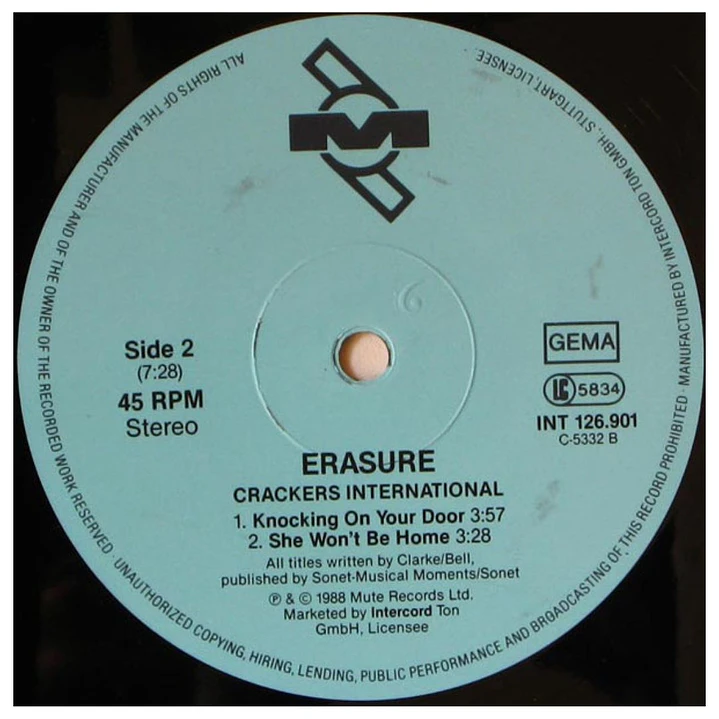 ERASURE - CRACKERS INTERNATIONAL EP / 12