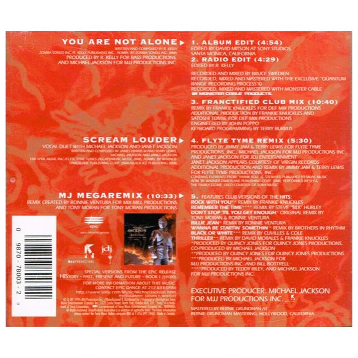 MICHAEL JACKSON - THEY DON'T CARE ABOUT US/YOU ARE NOT ALONE / CD SINGLE USADO 5