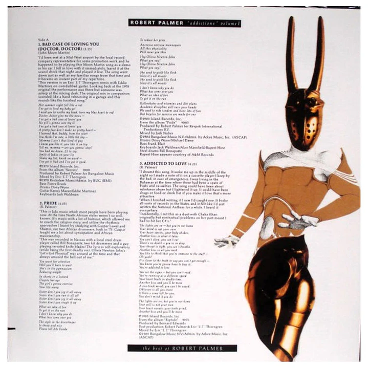 ROBERT PALMER - ADDICTIONS VOLUME I / VINILO USADO 3
