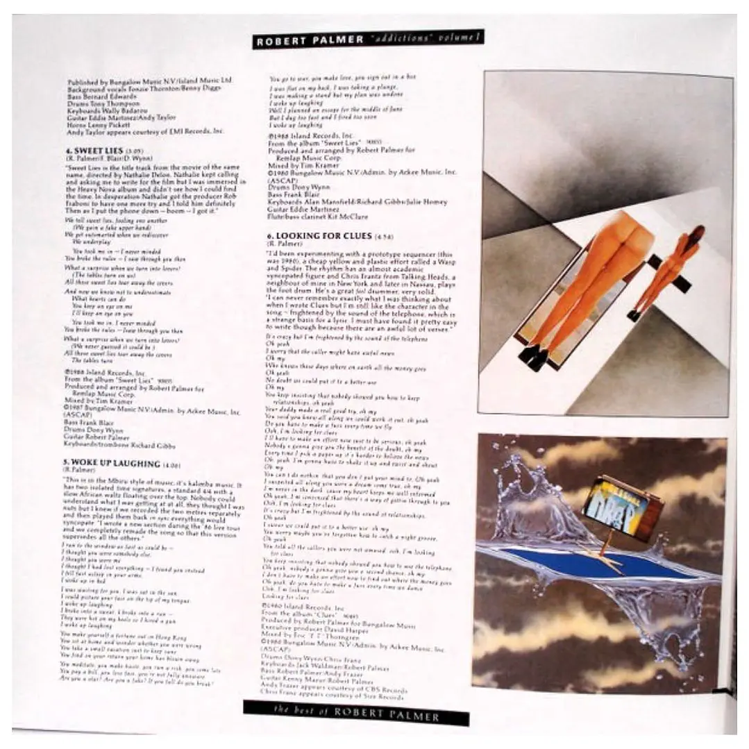 ROBERT PALMER - ADDICTIONS VOLUME I / VINILO USADO 5
