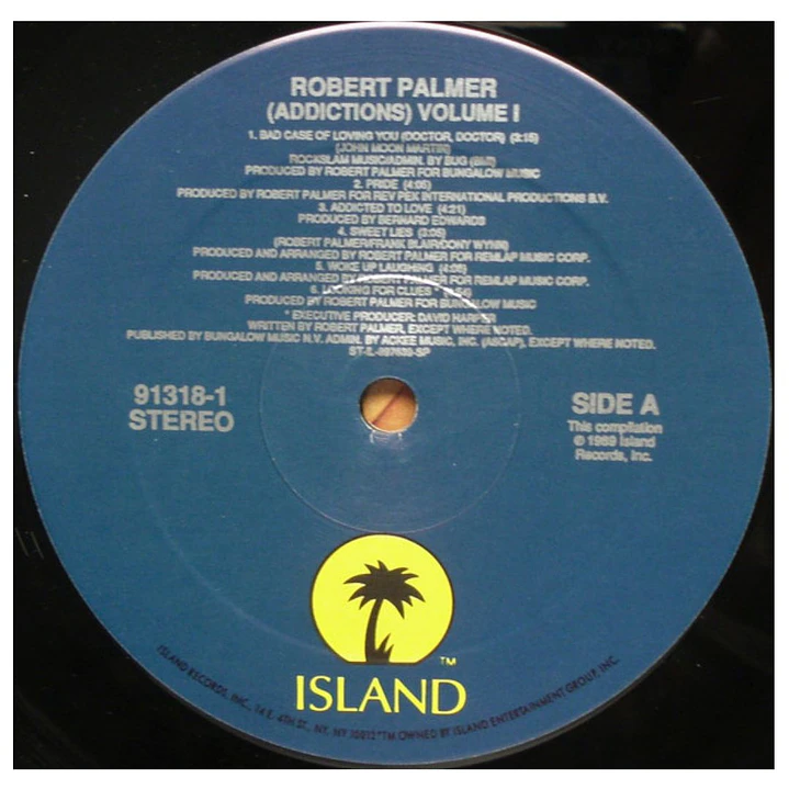 ROBERT PALMER - ADDICTIONS VOLUME I / VINILO USADO 7