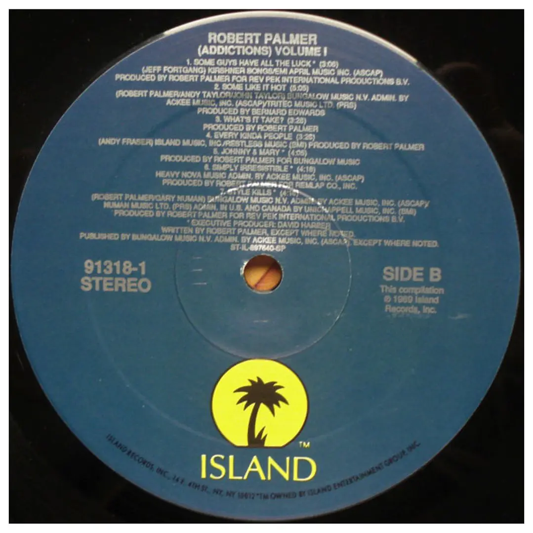 ROBERT PALMER - ADDICTIONS VOLUME I / VINILO USADO 8