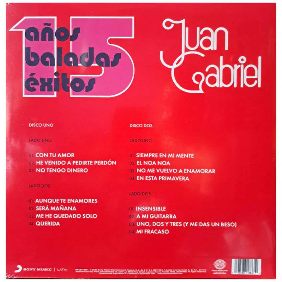 JUAN GABRIEL - 15 AÑOS BALADAS EXITOS (2LP) / VINILO 4