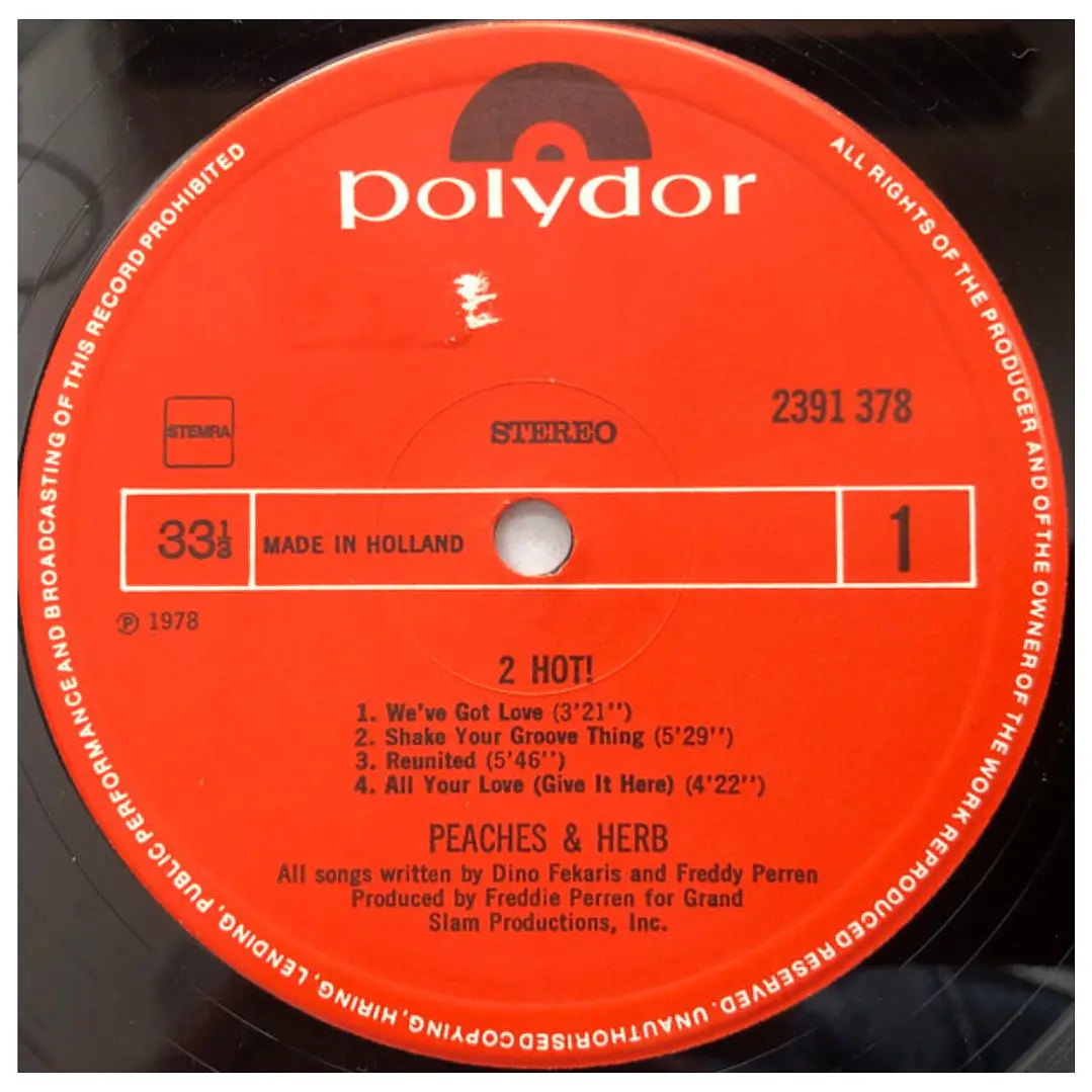 PEACHES & HERB - 2 HOT! / VINILO USADO 3