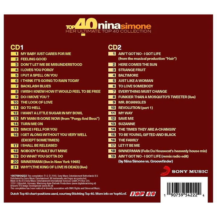 NINA SIMONE - TOP 40 HER ULTIMATE COLLECTION (2CD) / CD 2