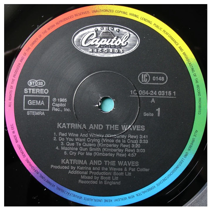 KATRINA AND THE WAVES - KATRINA AND THE WAVES / VINILO USADO 3