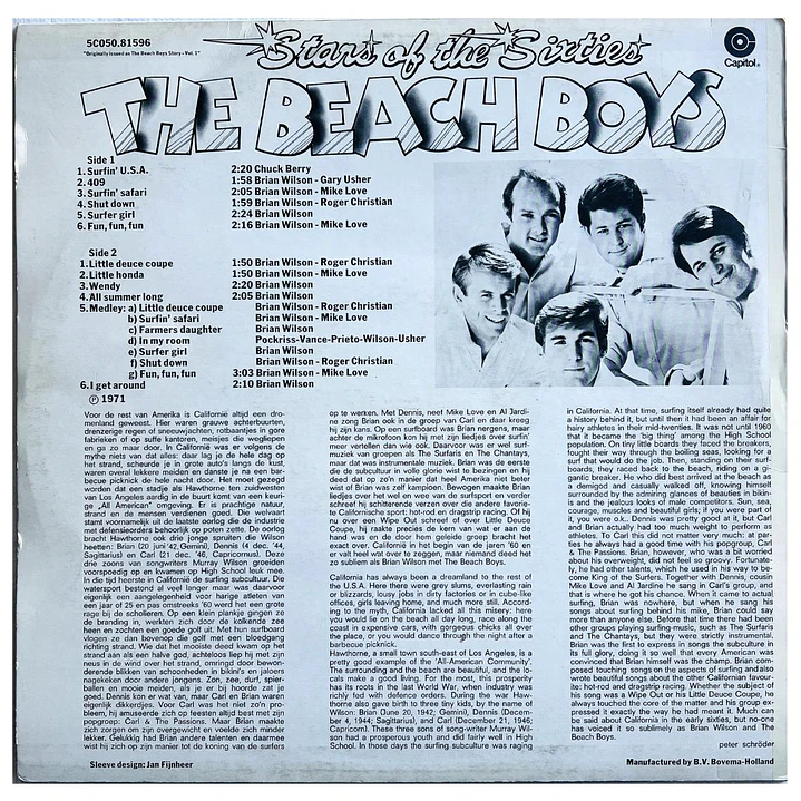 THE BEACH BOYS - STARS OF THE SIXTIES / VINILO USADO 2