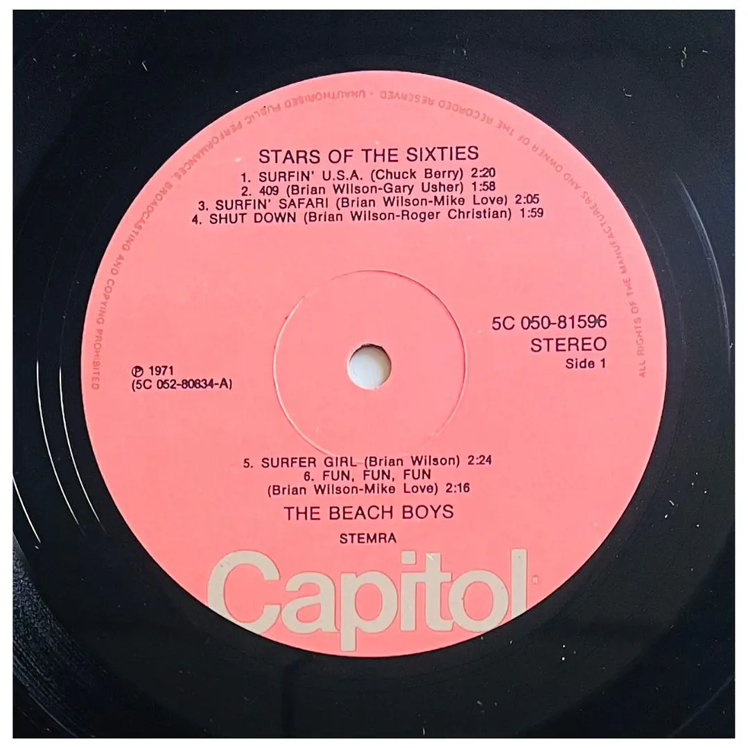 THE BEACH BOYS - STARS OF THE SIXTIES / VINILO USADO 3