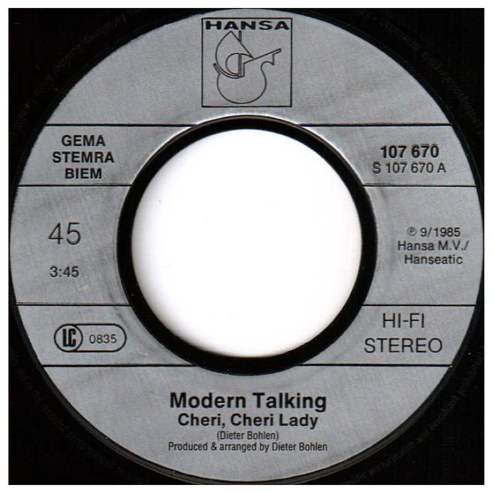 MODERN TALKING - CHERI, CHERI LADY / 7