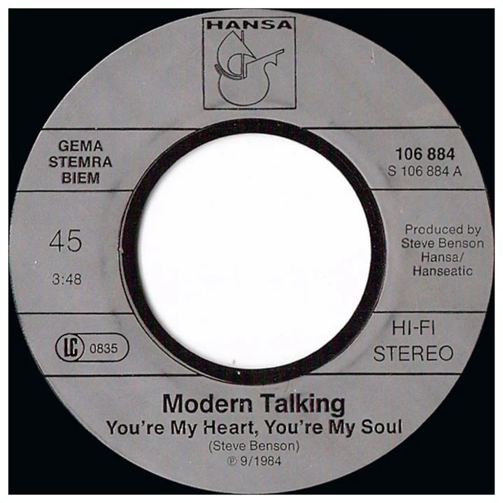MODERN TALKING - YOU'RE MY HEART, YOU'RE MY SOUL / 7