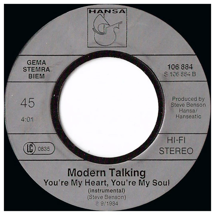 MODERN TALKING - YOU'RE MY HEART, YOU'RE MY SOUL / 7