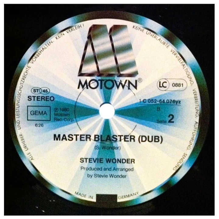 STEVIE WONDER - MASTER BLASTER (JAMMIN') / 12