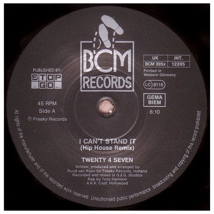 TWENTY 4 SEVEN - I CAN'T STAND IT / 12