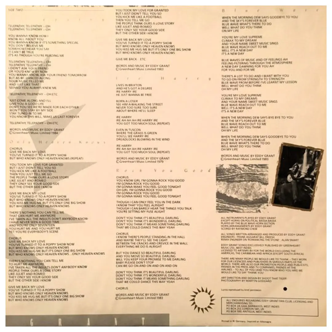 EDDY GRANT - GOING FOR BROKE / VINILO USADO 3