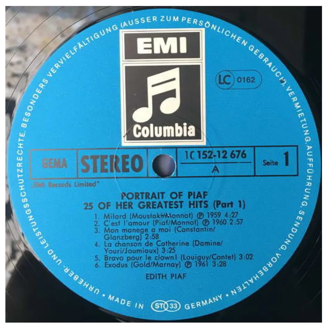 EDITH PIAF - 25 GREATEST HITS (2LP) / VINILO USADO 4